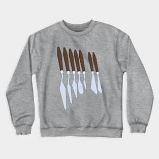 Palette knives set Crewneck Sweatshirt